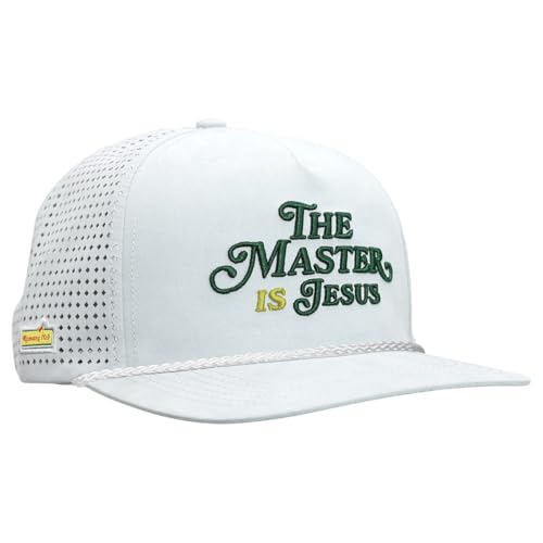 Kerusso - The Master is Jesus - Romans 10:9 - Polyester - Men's Trucker Cap Hat - One Size Fits Most, White