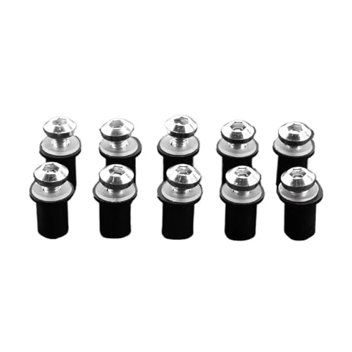 Écrous de fixation M5 pare-brise moto Honda VTX1300 1800 XADV vis moteur argenté
