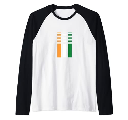 Flag India Raglan Baseball Tee, Black