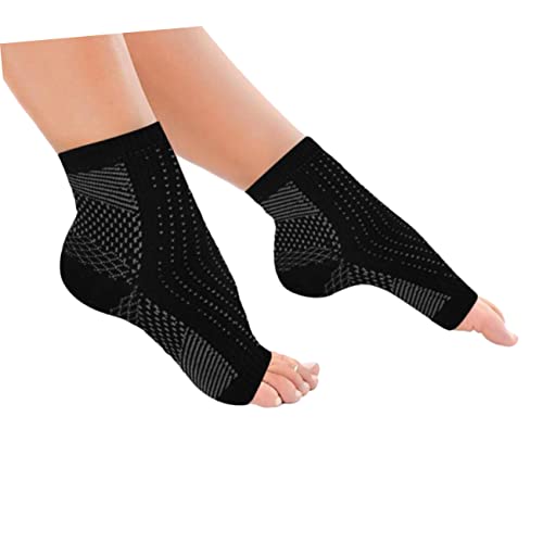 2pairs Breathable Compression Ankle Socks for Sports S Elastic Support for Plantar Stylish Design Improves Circulation and Reduces