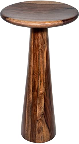 Image of Montreal Solid Wood END Table for Living Room | Premium Side Designer Table Sofa Table for Home & Kitchen | Chocolate Brown Finish | Solid Sheesham Wood