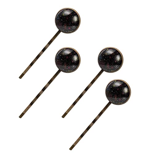 Barrettes à cheveux fixes contre les mèches rebelles lot de 4 noir Galaxy