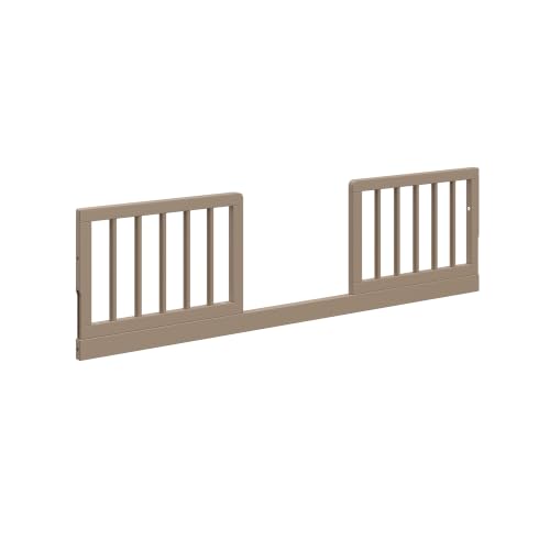 Image of Graco Storkcraft Toddler Safety Guardrail Kit with Dowels - GREENGUARD Gold Certified, Converts Compatible Storkcraft Crib to Toddler Bed, Kit Includes 2 Toddler Guardrails (Taupe)