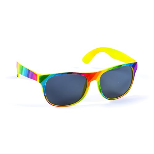 Fun Express Rainbow-Colored Sunglasses - 12 Pieces - 5.5