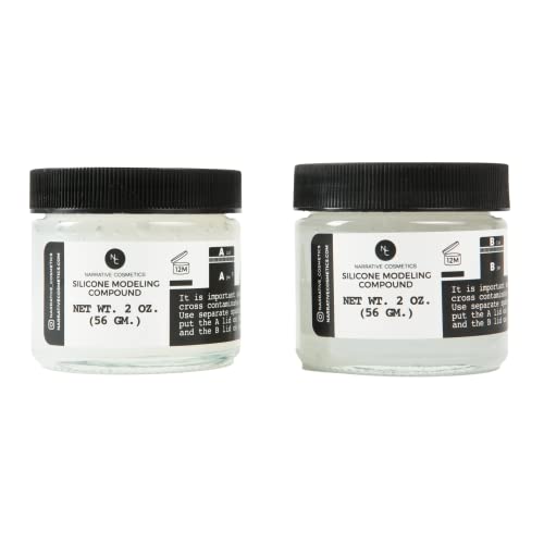 Narrative Cosmetics Silicone Modeling Compound Kit, Professional Stage, Film, And Costume Makeup For Realistic Wounds, Scars, And Prosthetics, Clear #TOP8