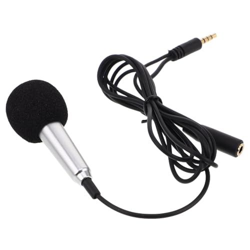 ifundom Mini micrófono pequeño micrófono para Grabar micrófono para teléfono micrófono con Cable micrófono para Grabar Voces micrófono móvil micrófono pequeño micrófono portátil plástico.