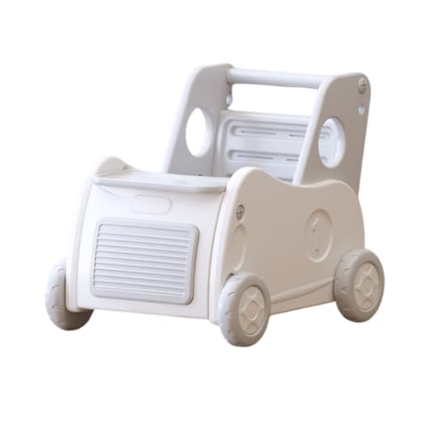 Suzapiwベビーウォーカー、ベビーカー、乗用玩具、子供用ベビーカー、おもちゃ収納ボックス、歩行練習、子供用多機能ベビーカー、知育玩具、転倒防止、O脚防止、赤ちゃんの歩行学習、男の子、女の子、1歳児のおもちゃ、ギフト (グレー ホワイト,ビッグホイール)