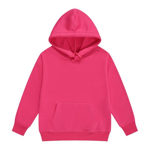 スウエット パーカー キッズ 裏起毛 フーデット 防寒 暖かい ユニセックス子供 プルオーバー 長袖 トレーナー フード付き 無地 秋服 女の子 冬服 男の子 保温 あったか ルームウェア 通園 通学 お出かけ 普段着 100-160(ホットピンク,150
