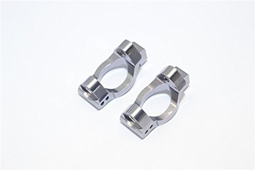 GPM for Traxxas LaTrax Rally/SST/Teton Upgrade Parts Aluminum C-Hub - 1Pr Gray Silver