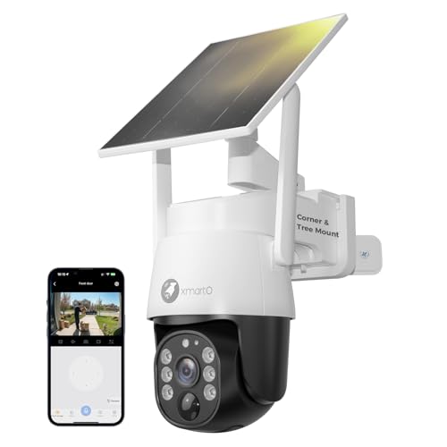 xmartO Cámara de vigilancia solar inalámbrica WiFi6 de doble banda (SDK4034)