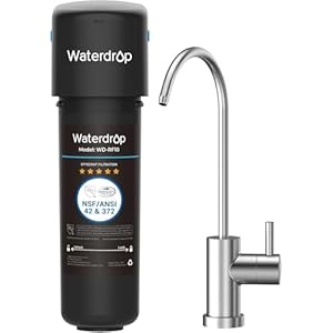 Waterdrop 10UB Under Sink Water Filter, Reduces PFAS, PFOA/PFOS, Lead, Chlorine, Bad Taste, NSF/ANSI 42 Certified, 8K Gallons, Easy Installation