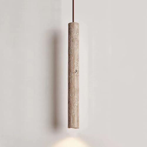 Lámpara de escalera rústica para iluminar techos altos con mármol 2