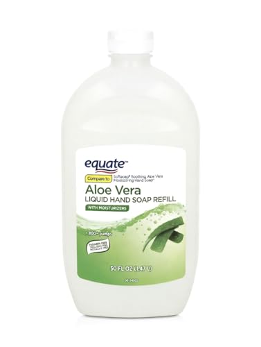 Equate Aloe Vera Liquid Hand Soap Refill with Moisturizers 50 FL OZ 800 Pumps