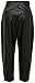 Seta Apparel Women's Leather Baggy Pants, Black, X-Large