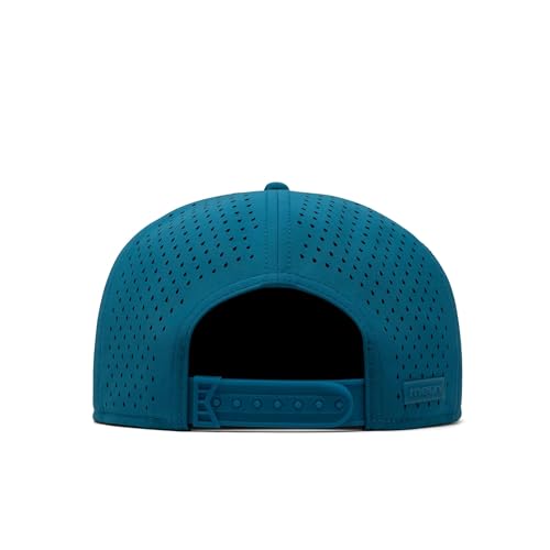 Image of melin Trenches Icon Hydro, Performance Snapback Hat, Water-Resistant Flat Bill Caps for Men & Women, Golf, Running or Workout