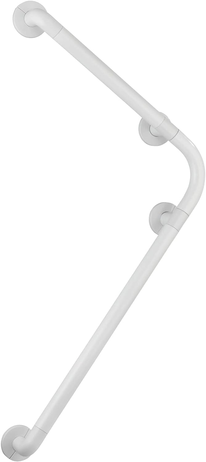 Maniglia di Sicurezza per Bagno - Maniglione di Sicurezza per Doccia e Vasca da Bagno, in Alluminio, 78x55.5x8.2cm, Bianco