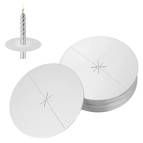 LIULINY 80 Pièces Attrape Gouttes pour Bougies Papier, Diamètre 8 cm Bougie Communion Goutte Protection Attrape, anneau anti gouttes pour bougies pour Événements Fêtes Utilisation Quotidienne Maison