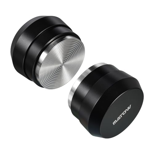 Image of MATOW Spring Loaded Palm Tamper Compatible with Breville 54mm Portafilter | 30lbs Calibrated Pressure, 53.3mm Ripple Stainless Base, Palm Handle, Consistent Tamping