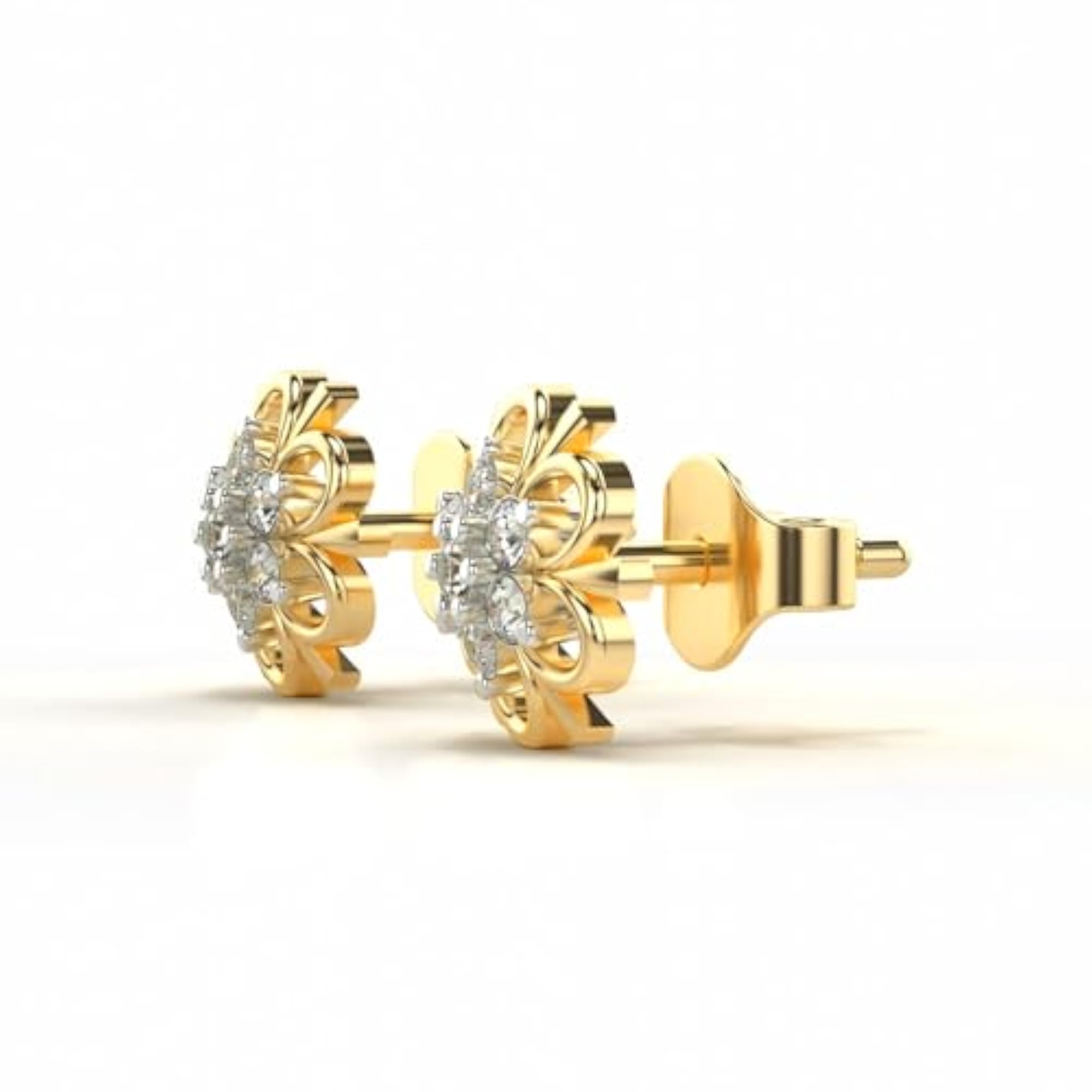 Women's Sterling Silver & Certified Lab Grown Diamond 0.21cts Earrings, Stylish
