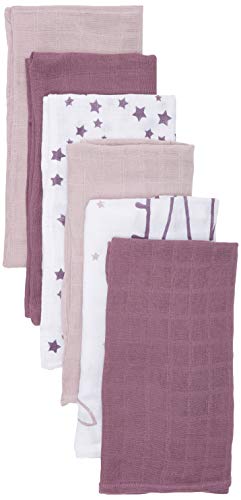 pippi 6er Pack Baby Unisex Windeln Mit Verschiedenen Motiven Conjunto de baño, Multicolor (Violet Ice 530), Talla Única (Talla del Fabricante: 70X70) para Bebés