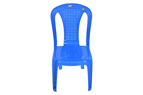 Image of Prima Plastic Chair for Living Room | Set of 2 | Chair for Home, Living Room, Multipurpose | Stackable Chair Without Arm | 100% Virgin Plastic | Chair 4003 (Blue Colour)