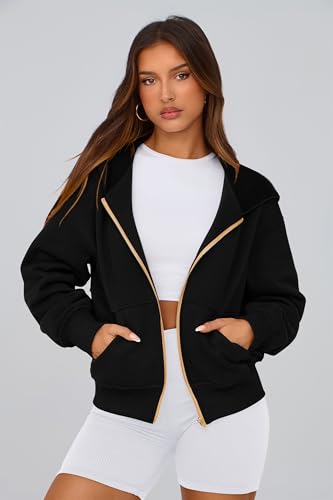 PRETTYGARDEN Hoodies for Women Sweatshirt Zip Up Hoodie Fall Fashion 2025 Trendy Long Sleeve Jackets Winter Clothing Outfits