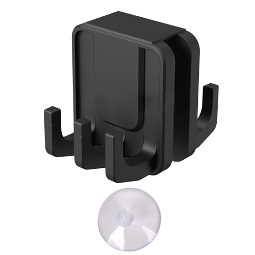 PATOFIN Bathroom Suction Cup Shower Door Hook Over Glass Door Shower Towel Rack Double Side Towel Clothes Hanging Hook