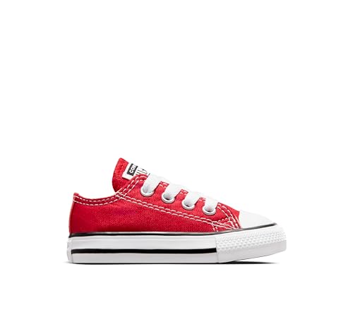 Converse Kid's Chuck Taylor All Star Low Top Shoe, red, 9 M US Toddler