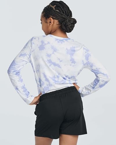 Real Essentials 4 Pack: Girls Dry-Fit Long Sleeve Active Crew Neck T-Shirt - Super Soft Tee3