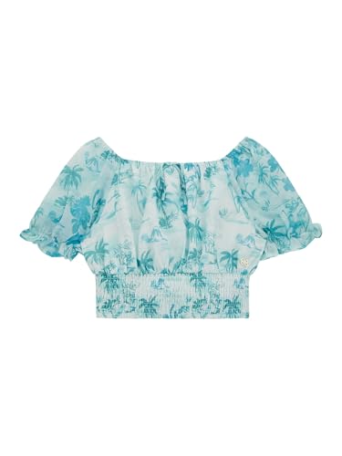 GUESS Girls' Short Chiffon Flutter Sleeve Top2