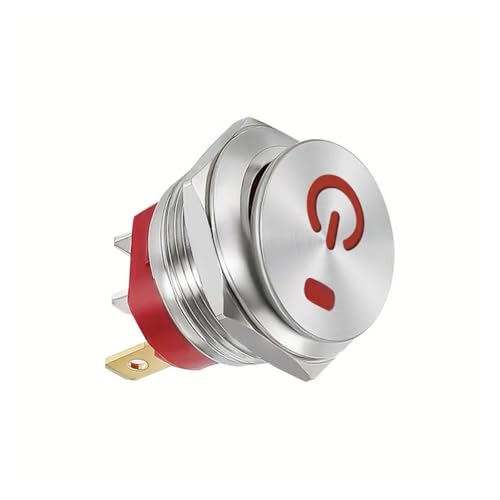 Interrupteur 3 broches autobloquant 22mm bouton métal 15A