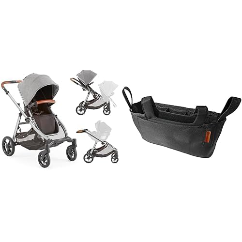 Contours Legacy Convertible Tandem Stroller - Graphite Gray + Contours Options Elite V2 Stroller Parent Organizer Accessory