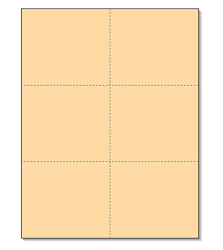 Tarjetas perforadas microperforadas de 6 divisiones para impresión láser limpia
