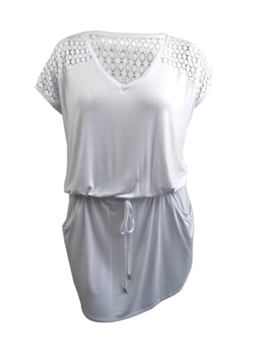Robe de bain Calvin Klein col v blanc femme pour éliminer l'inconfort après la douche