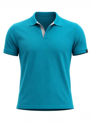 Image of Status Quo Men's Polo T-Shirt | Rich Cotton Blend | Slim Fit | All Day Comfort | Contrast Inner Placket | Polo Collar