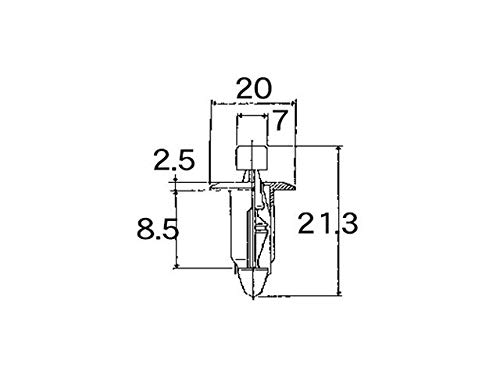 ボストン (VOSTON) 自動車用部品 プッシュリベット 黒色 1袋10個入り BC5105