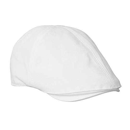 WITHMOONS Flat Cap Cabbie Hat Gatsby Ivy Irish Hunting Newsboy SL31218 (White)