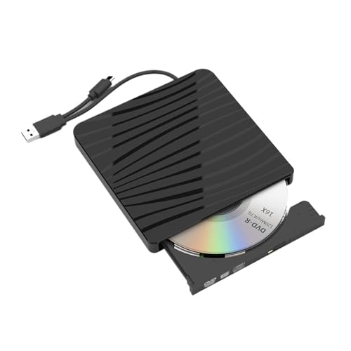 Lecteur DVD externe Type-C et USB 3.0 avec graveur CD portable pour PC