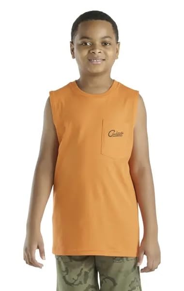 Carhartt 6694 | Dog Graphic Sleeveless Shirt, Exotic Orange | 4 Toddler (4T)3