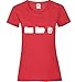Segregator z koszem na komputer damski Lady-Fit t-shirt, czerwony, S