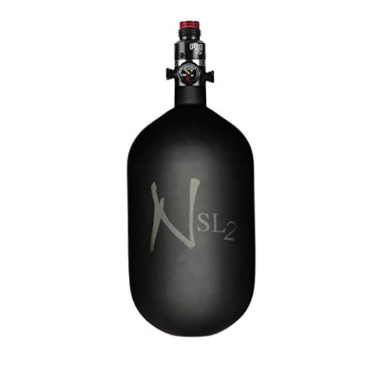 Ninja Carbon Fiber HPA Tank - 68/4500 SL2 - PRO V2 REG - Cerakote Black