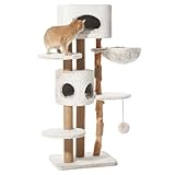 Matière en peluche douce Nobby Arbre à Chat LOYA Gris/Marron chiné 60 x 48 x 151 cm