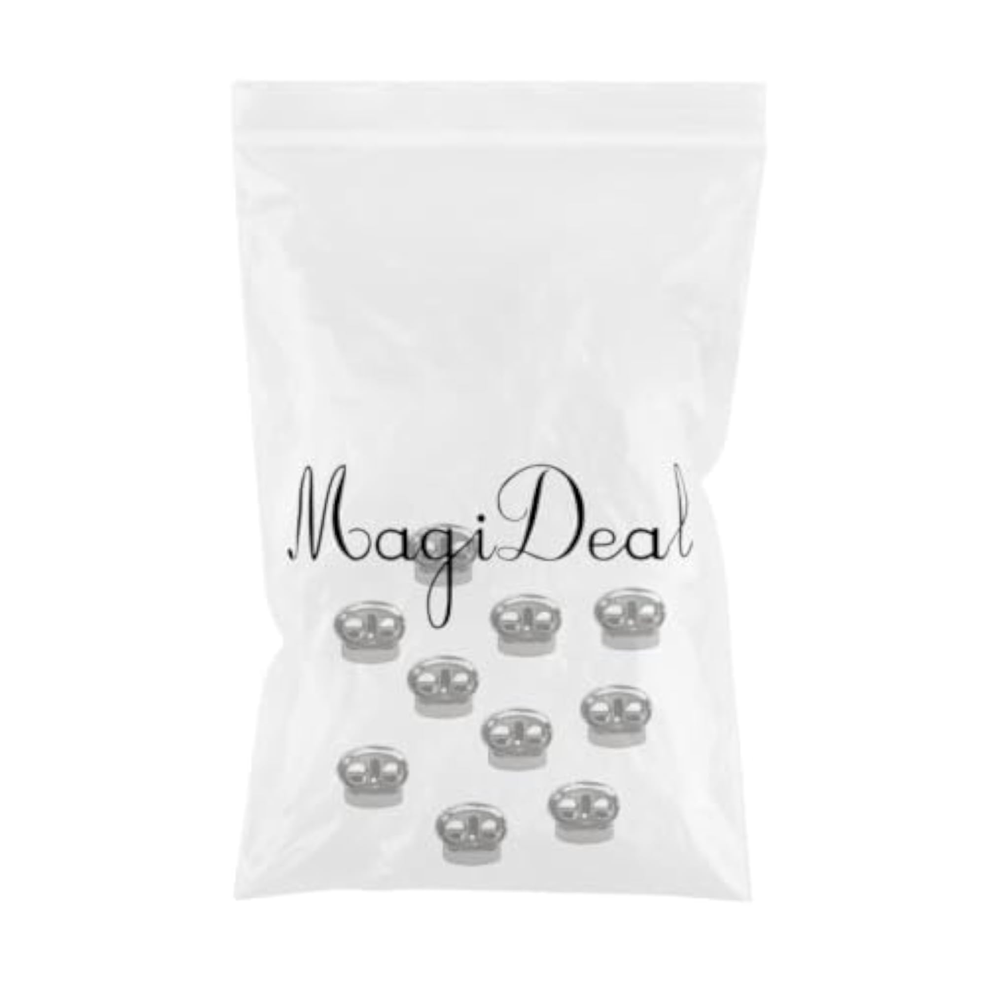 20 Pieces Metal Oval Bean String Cord Locks