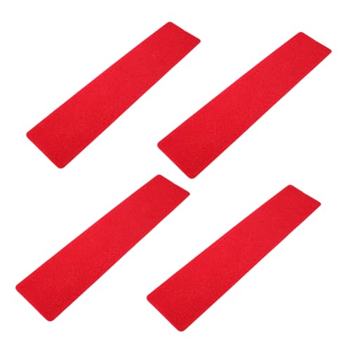 LOEFLIFA 4 marcadores de línea de pista deportiva planos rojos para tenis, fútbol, baloncesto, bádminton, marcadores antideslizantes para entrenamiento en interiores y exteriores y ejercicios de
