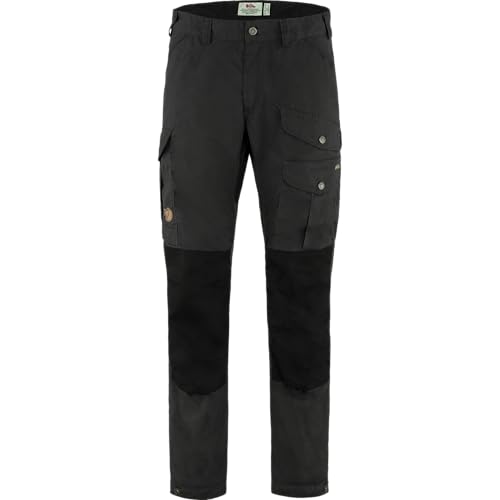 Image of Fjallraven Vidda Pro Men's Hiking Trousers (US, Wasit Inseam, 38, 34, Regular, Long, Dark Grey-Black)