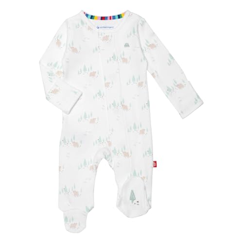 Image of Magnetic Me 100% Organic Cotton Magnetic Baby Footie Pajamas | Super Soft Cotton Fabric | Available in PRE - 24M