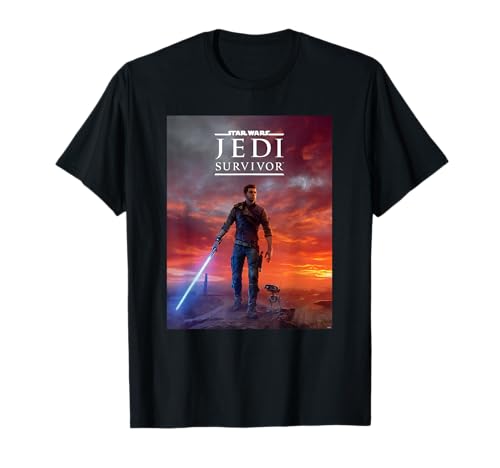 Star Wars Jedi: Survivor Cal Kestis BD-1 Game Poster Art T-Shirt