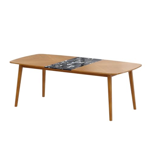 Image of Wakefit Zafran 8 Seater Dining Table - with Marble Finish Tiles