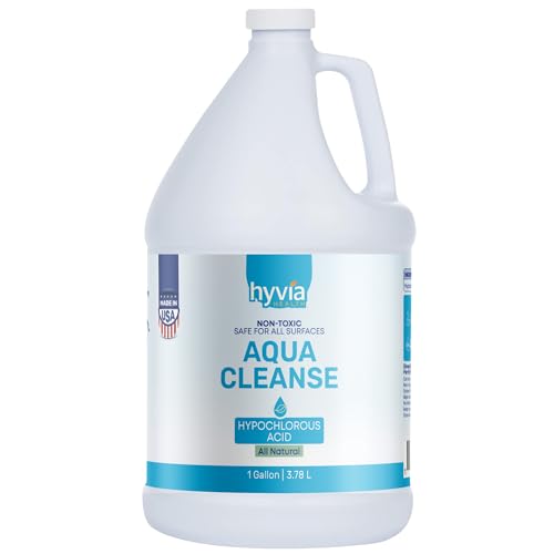 Hyvia Health AquaCleanse Hypochlorous Acid 1 Gallon - Bulk All-Purpose Cleaner with HOCL All-Natural Surface Cleaning Solution - Safe For Kids Pets & Daily Use | Clear Spray Made In USA | Refill