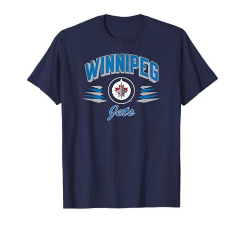 Winnipeg Jets Retro Diamond Navy Officially Licensed T-Shirt